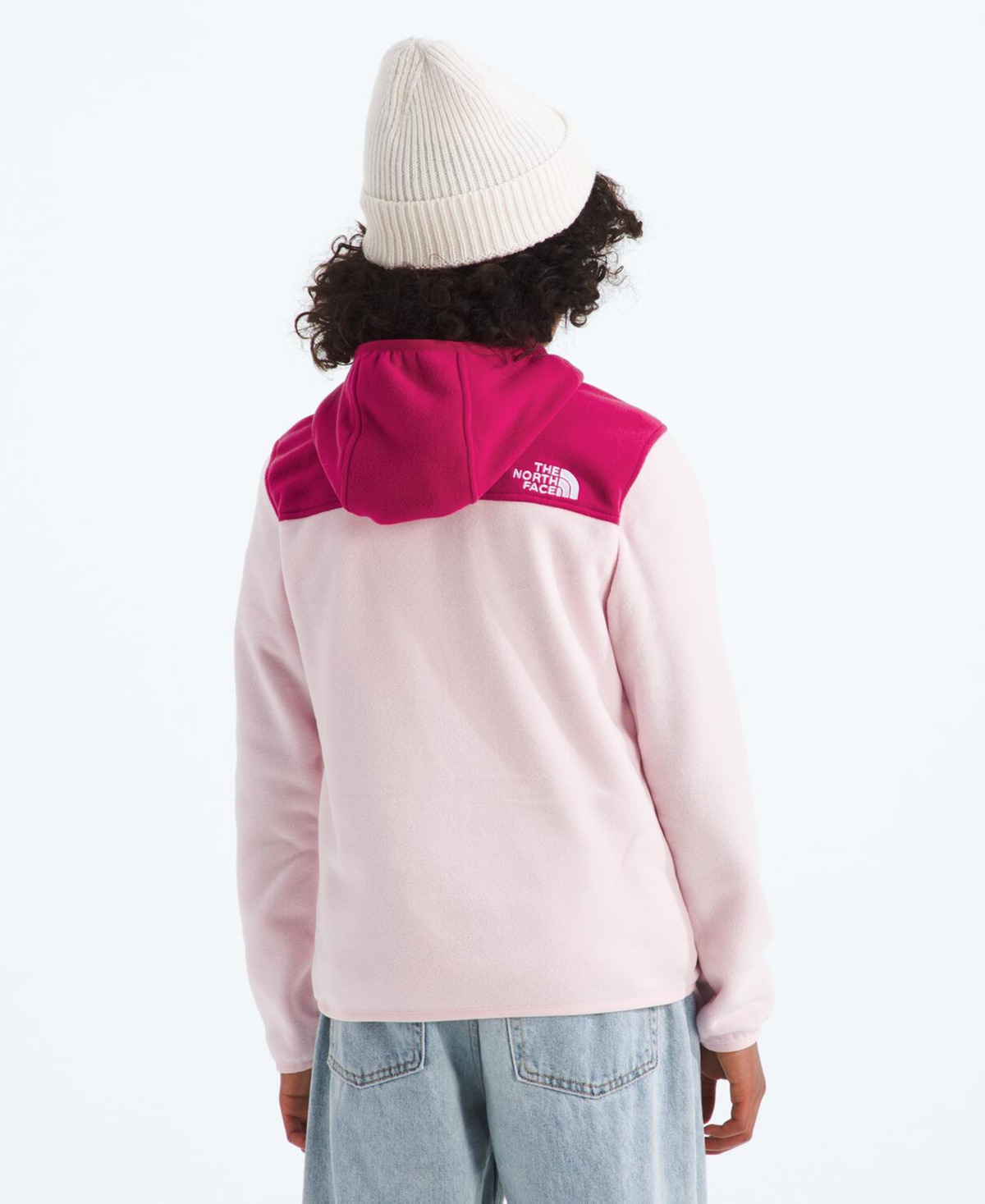 The North Face Big Girls Glacier Full Zip Hoodie In Pink