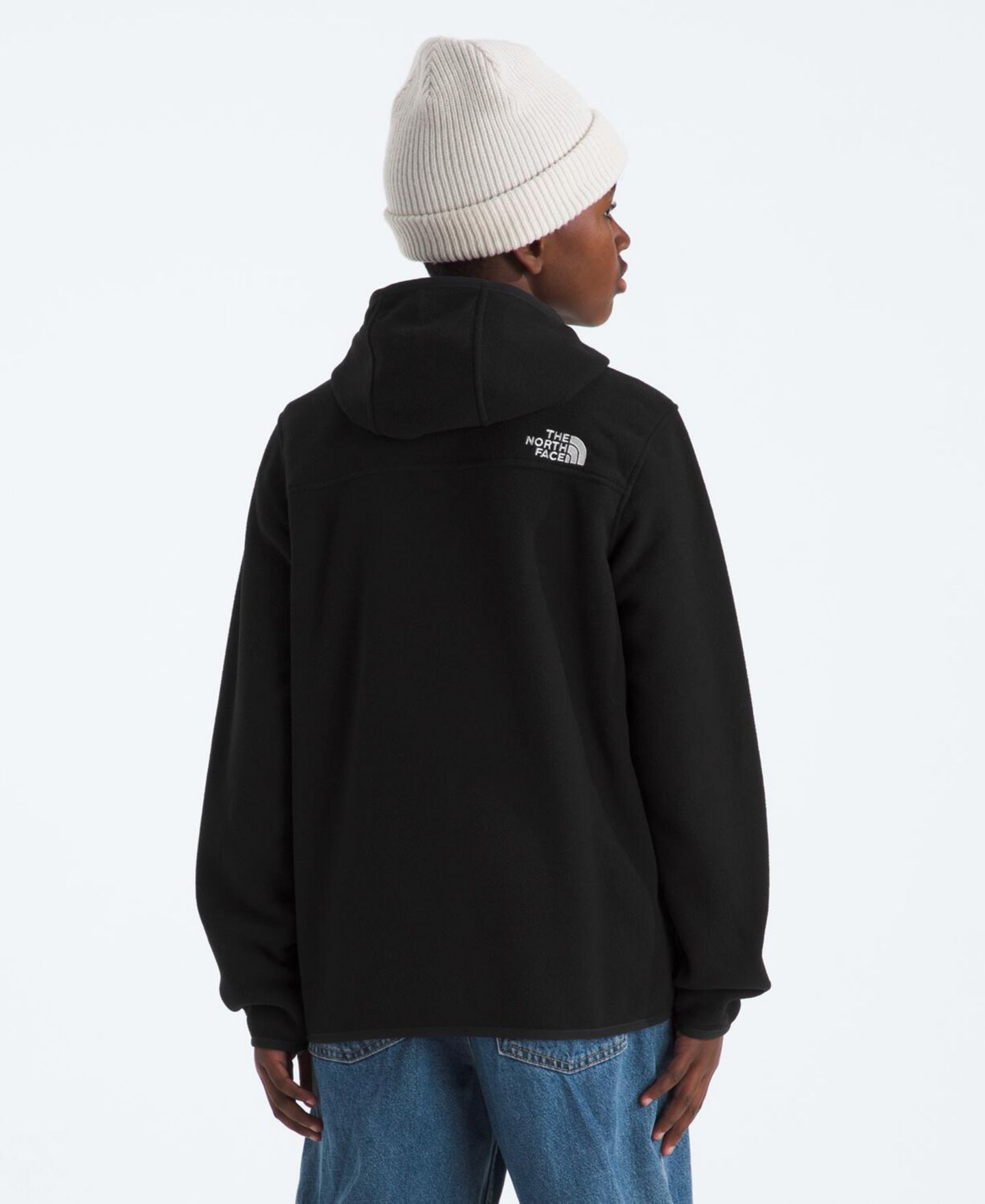 Худи The North Face Glacier Full Zip для мальчиков, цвет: Чёрный — фото 3