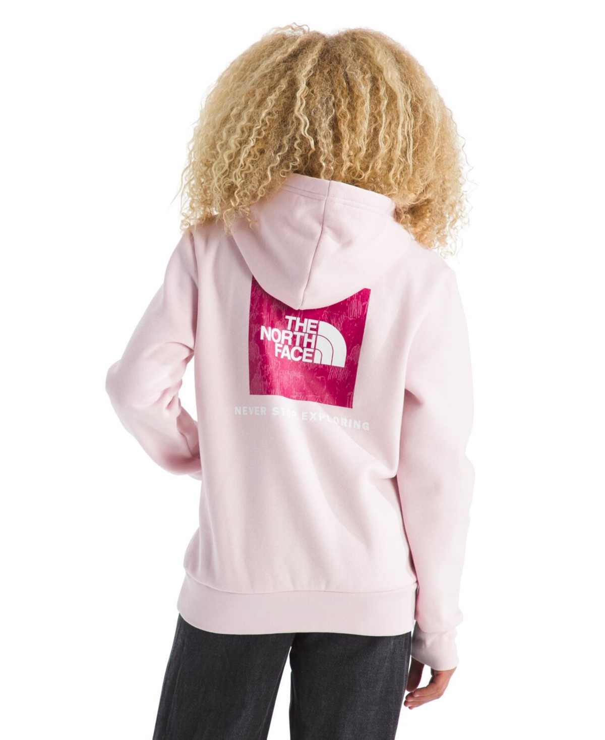 The North Face Big Girls Evolution Box Pull On Hoodie In Pink