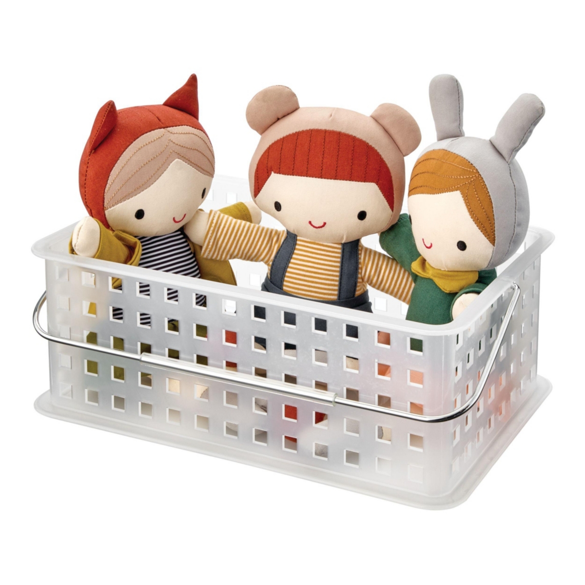 iDesign Medium Stackable Shower Caddy Basket, Clear/Frost, Made in Usa