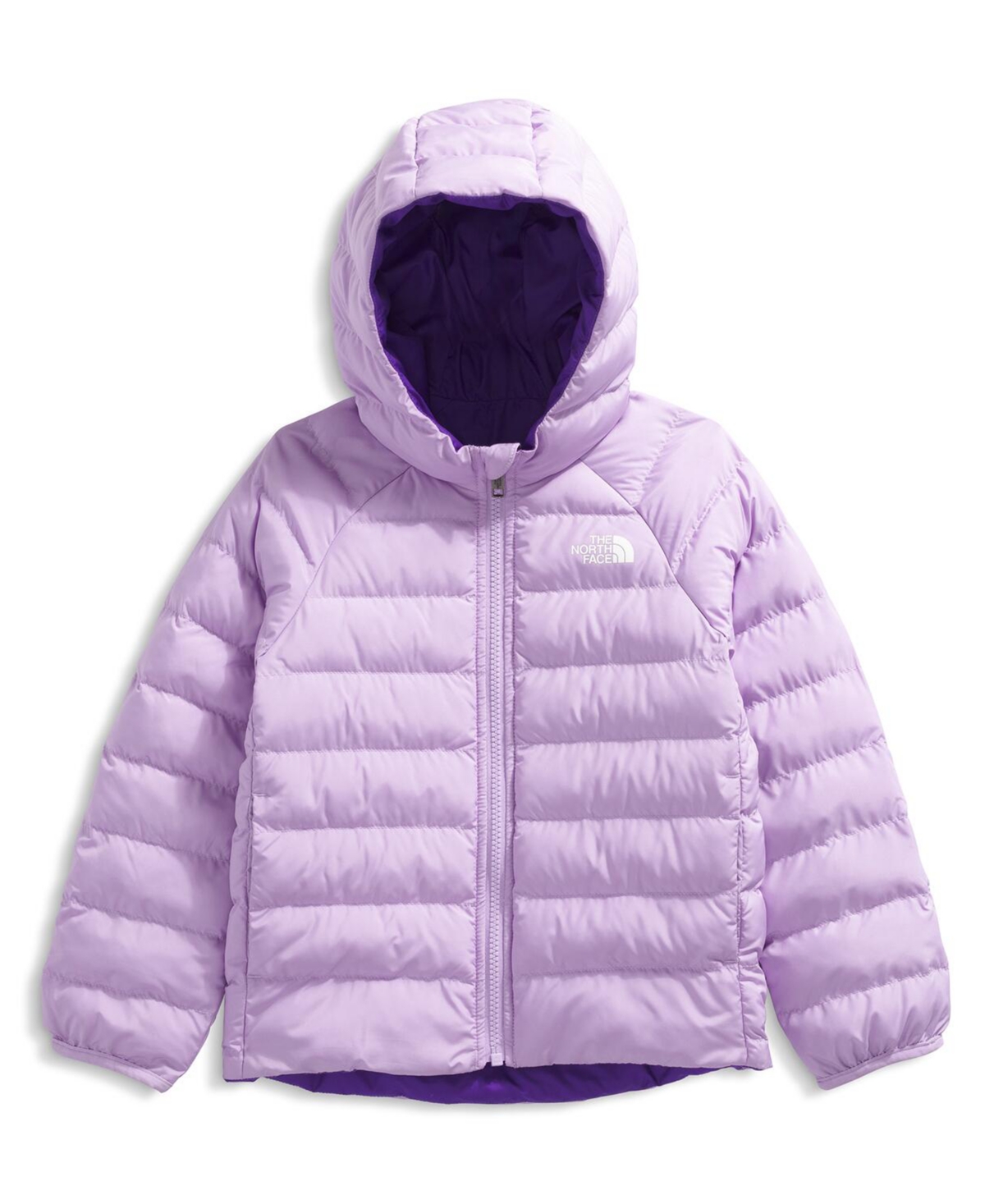 The North Face Toddler And Little Girls Reversible Perrito Hooded Jacket In Purple