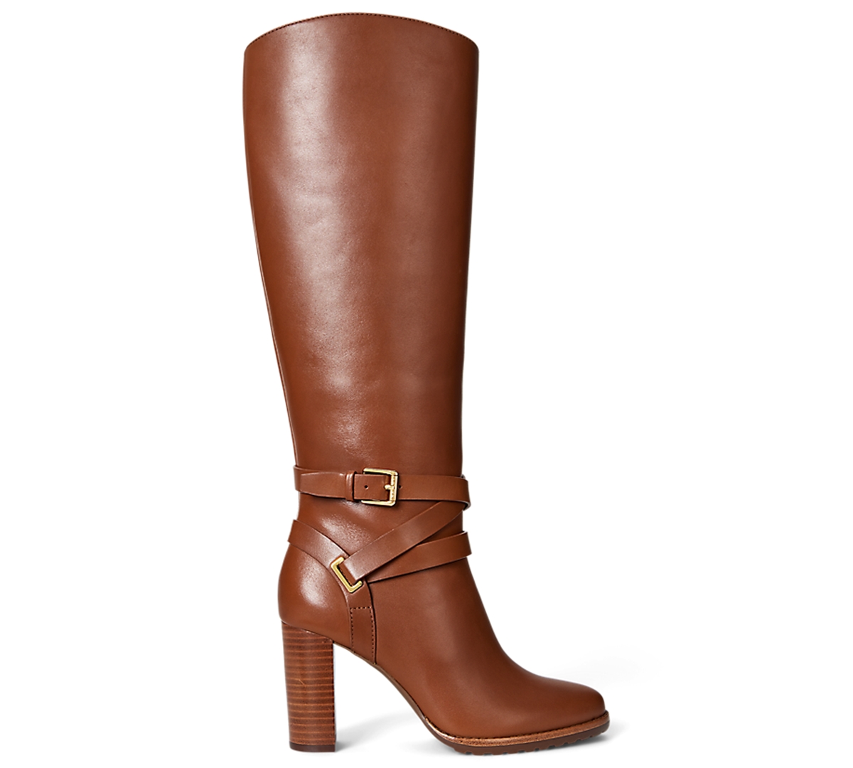 Ralph Lauren Women's Collins Stacked Heel Tall Boots In Animal Print