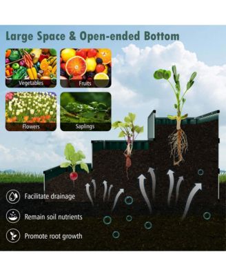 3-Tier Raised Garden Bed,47" x 47" x 24" Metal Outdoor Elevated Planter Box