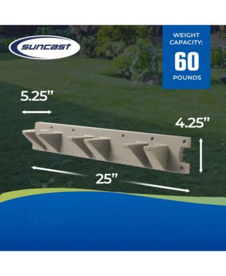 2 Foot Wall Mount Long Handled Garden Tool Hanger Organizer (2 pack)