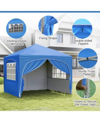 10 X 10 FT Pop up Canopy Tent Outdoor Easy Setup Sunshade with Wheeled Bag