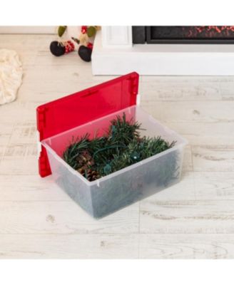 12 Qt. Plastic Holiday Storage Bins Containers with Lids, Clear - 4 Pack