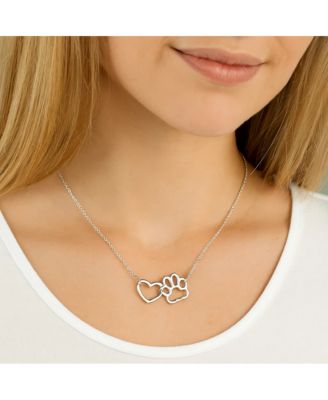 HeartPaws Heart and Paw Necklace