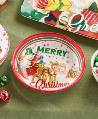 Santa's Retro Christmas Soup Bowls, Set of 4
