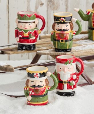 Nutcracker Parade 3-D Mugs, Set of 4