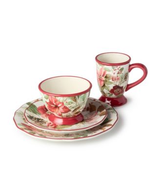 Winter Blooms 16-Pc. Dinnerware Set, Service for 4