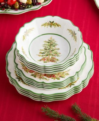 Holly Tree Melamine 12-Pc. Dinnerware Set, Service for 4