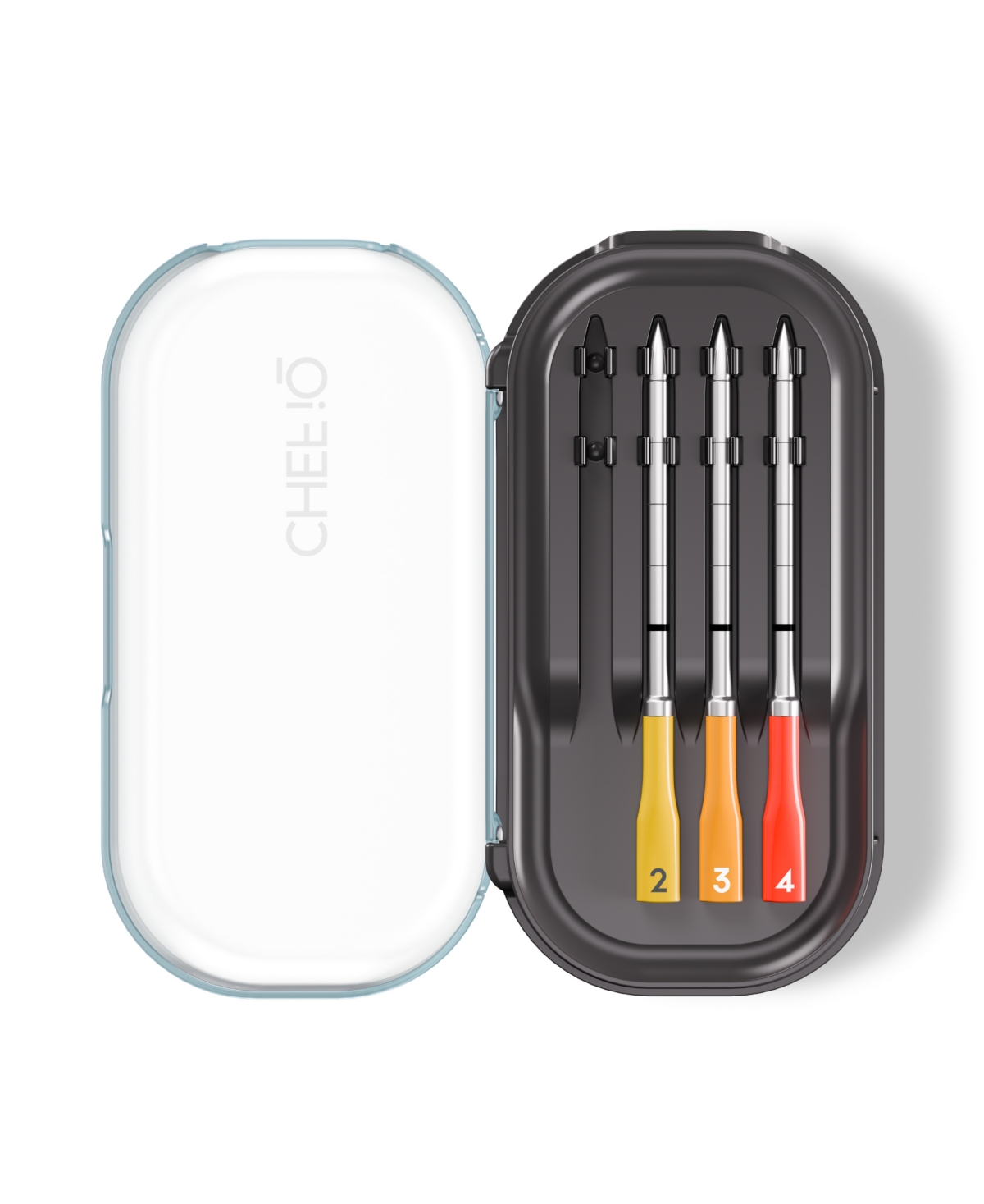 Chefman Chef Iq Sense Smart Thermometer, 4 Temperature Probes In Gray