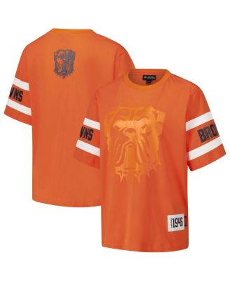The Wild Collective - Women's Orange Cleveland Browns Drop Shoulder T-Shirt