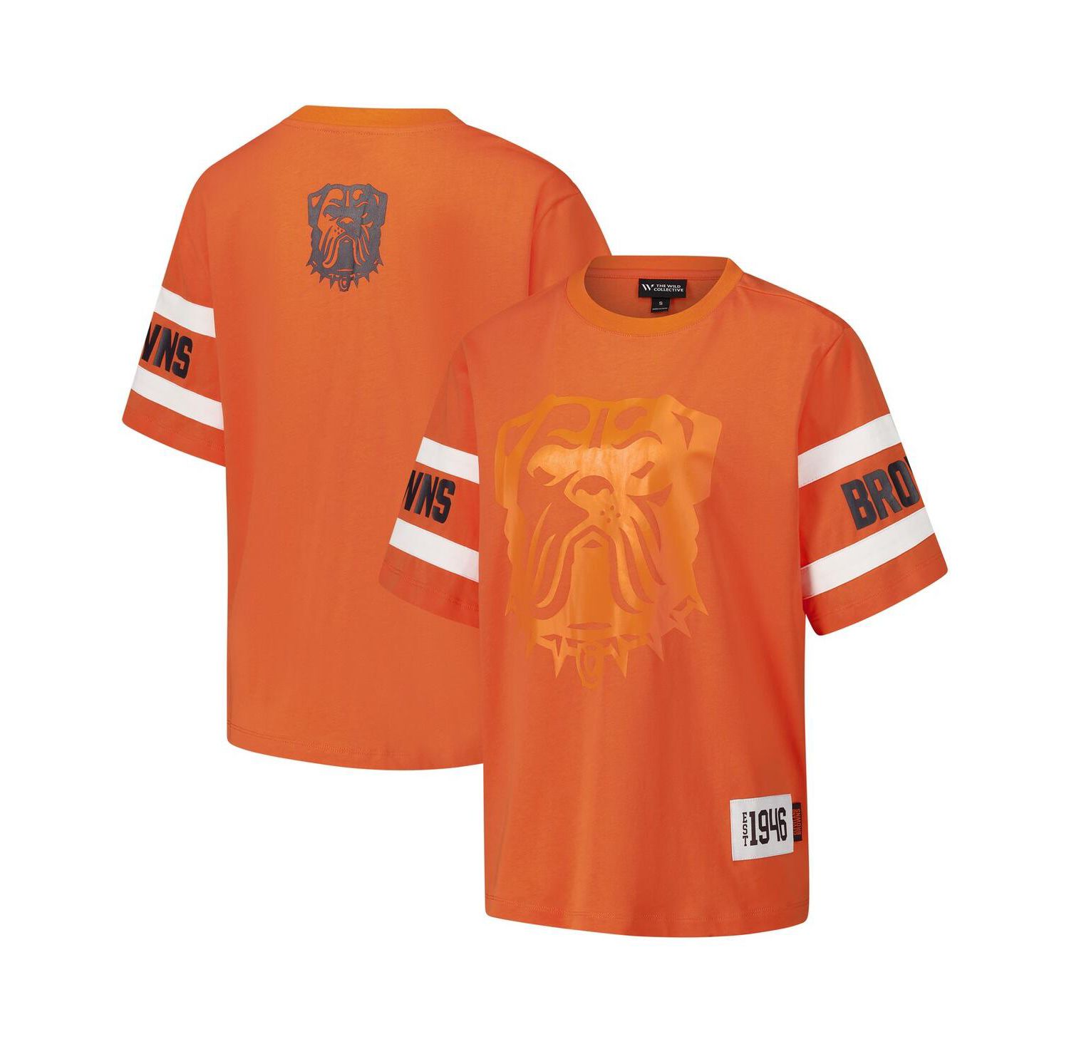 Women's Orange Cleveland Browns Drop Shoulder T-Shirt