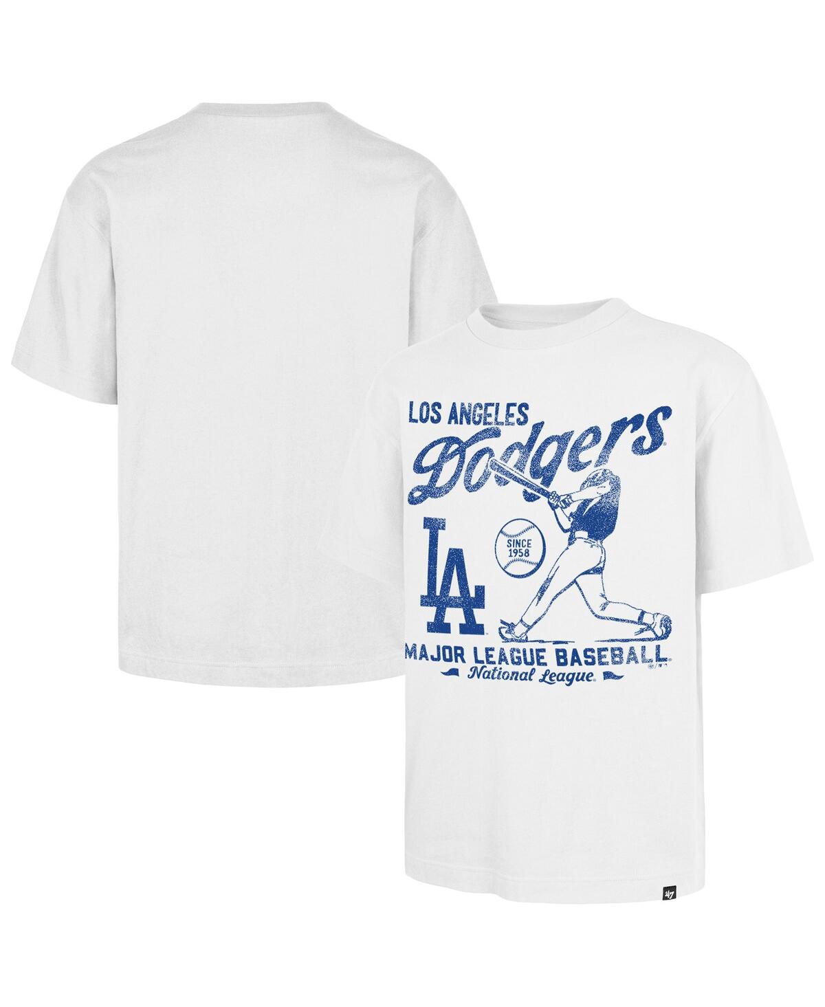 47 Brand Men's White Los Angeles Dodgers Regional Batter Foundation T-shirt