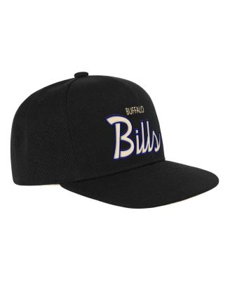Big Boys and Girls Black Buffalo Bills Cream Team Script Snapback Hat