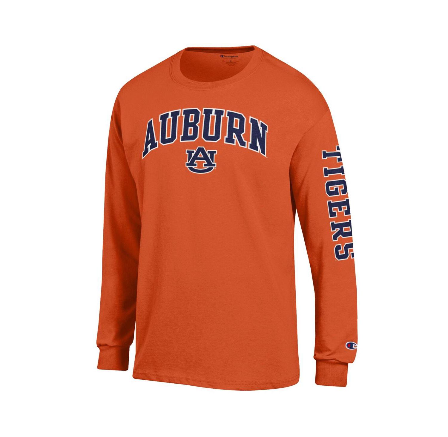 Men's Orange Auburn Tigers Arch Over Logo 2-Hit Long Sleeve T-Shirt