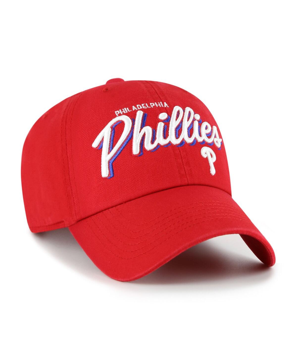 47 Brand Women's Red Philadelphia Phillies Ariana Clean Up Adjustable Hat In Red