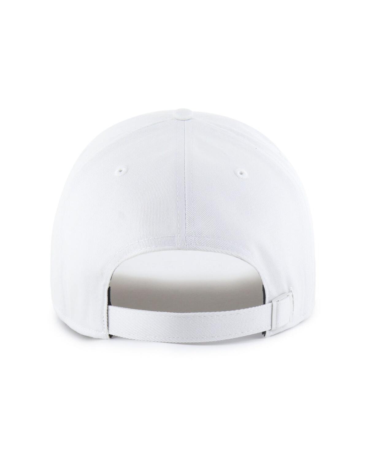 47 Brand Men's White New York Mets Foundational Pinch Offside Adjustable Hat In White