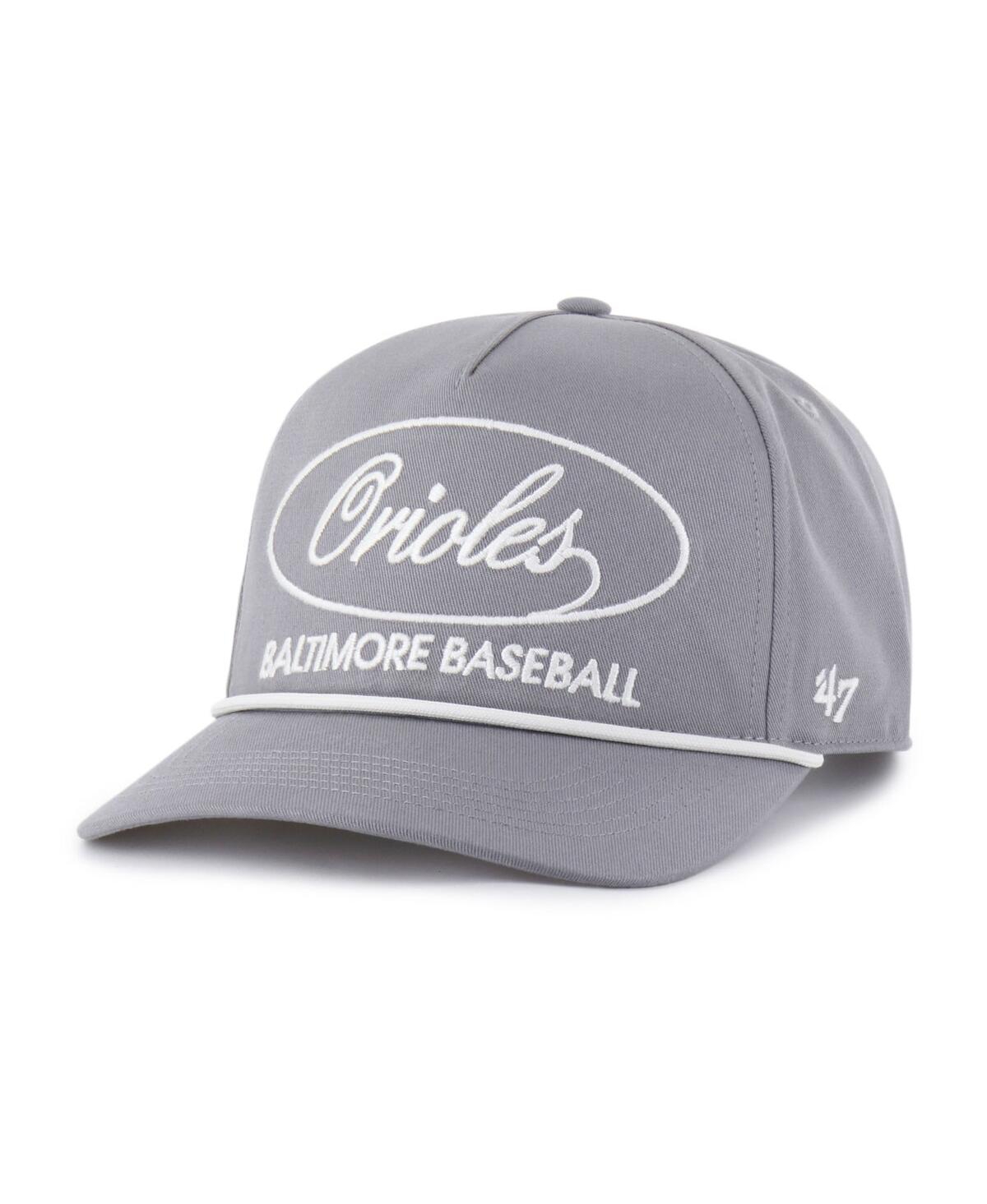 47 Brand Men's Gray Baltimore Orioles Foundational Hitch Adjustable Hat In Gray