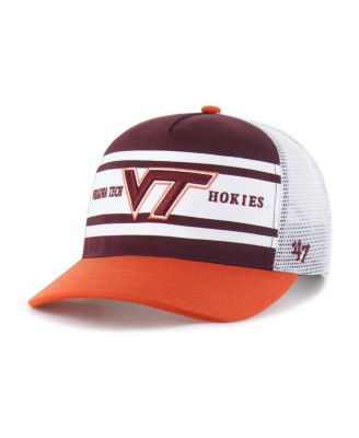 '47 Brand - Big Boys and Girls Maroon/Orange Virginia Tech Hokies Super Stripe Hitch Adjustable Trucker Hat