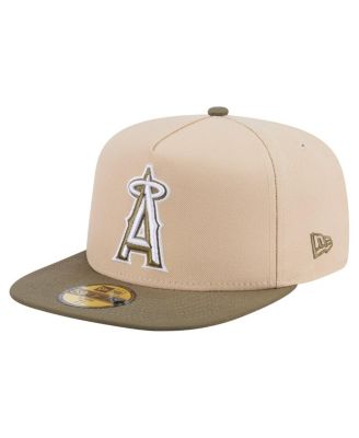 New Era - Men's Light Beige/Olive Los Angeles Angels Two-Tone Color Pack A-Frame 59FIFTY Fitted Hat