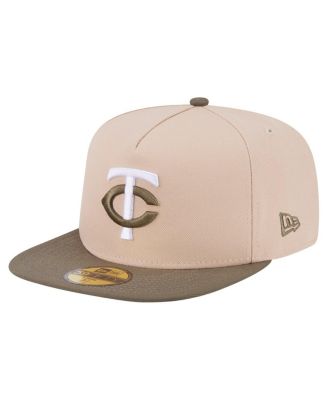 New Era - Men's Light Beige/Olive Minnesota Twins Two-Tone Color Pack A-Frame 59FIFTY Fitted Hat
