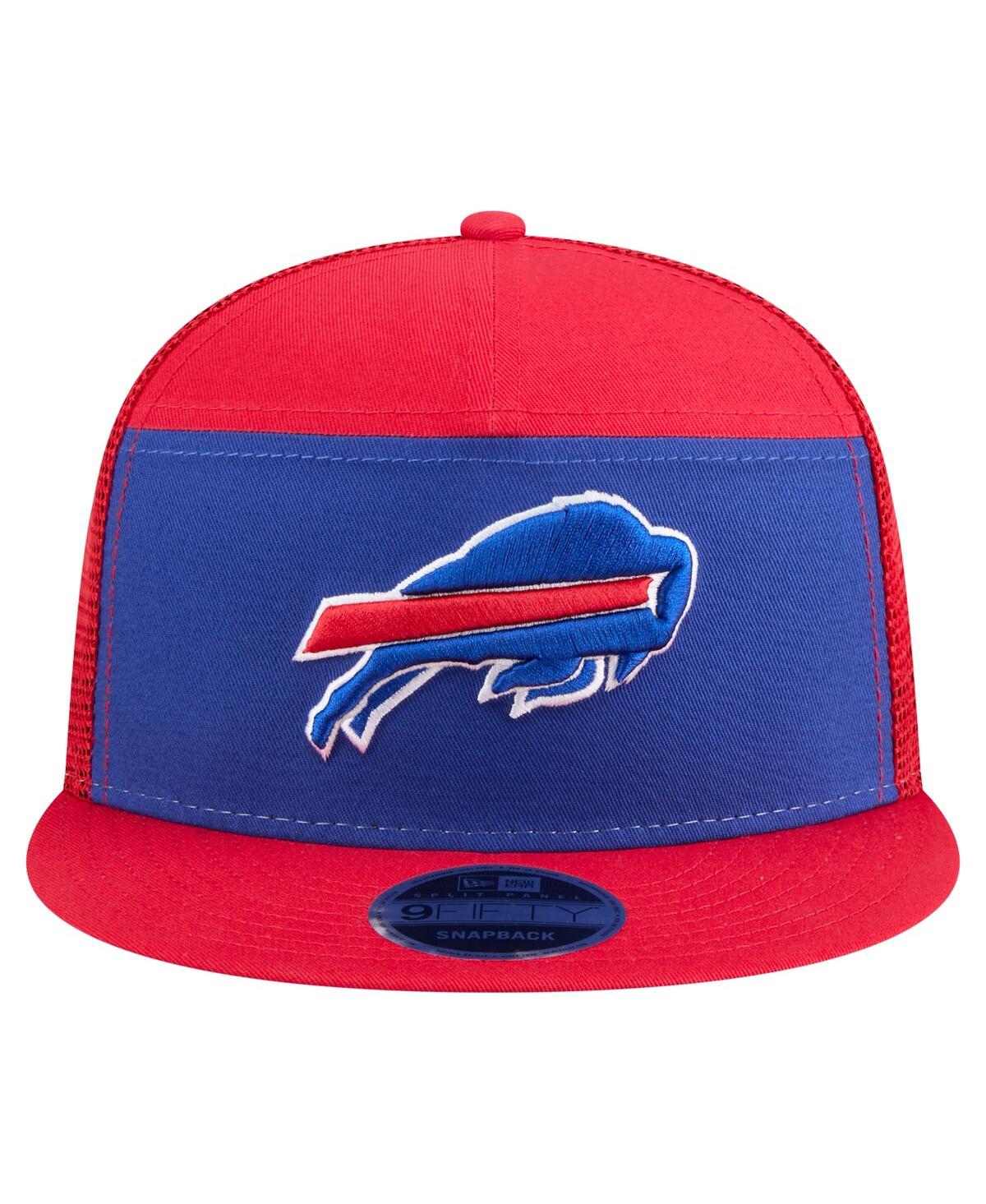 New Era Men's Royal/red Buffalo Bills Outdoor Split Panel 9fifty Snapback Hat In Red