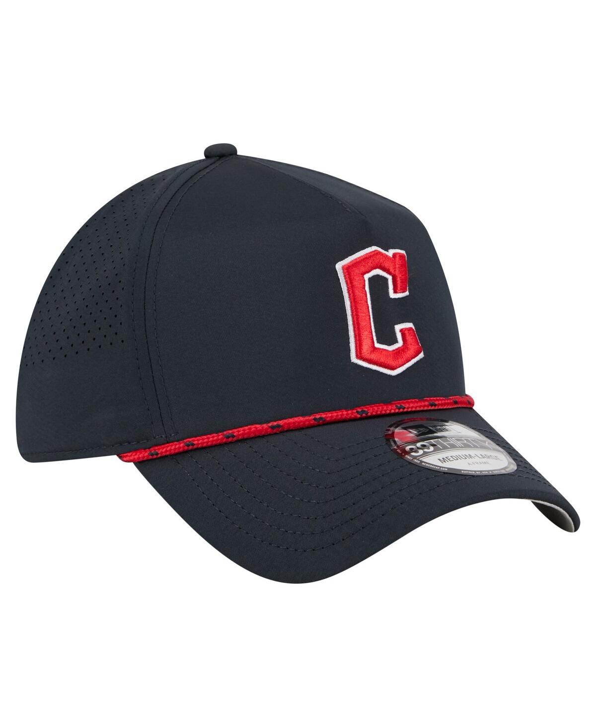 New Era Men's Navy Cleveland Guardians 39thirty A-frame Perforated Flex Hat In Blue
