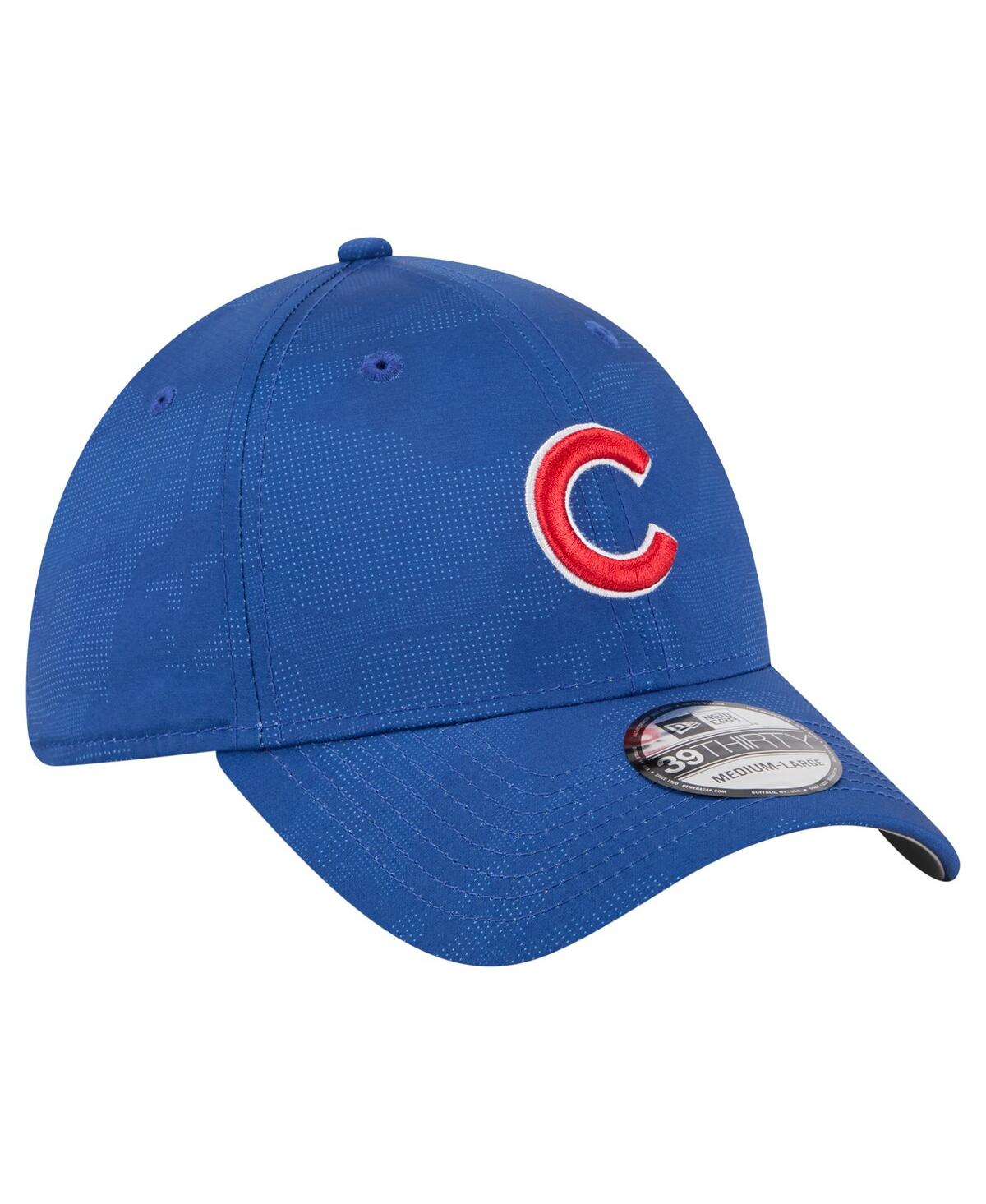 New Era Men's Royal Chicago Cubs Tonal Camo 39thirty Flex Hat In Blue