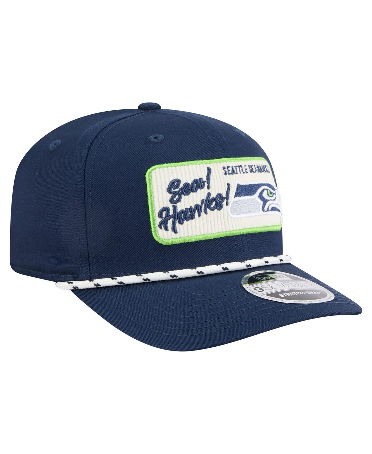 New Era Men's College Navy Seattle Seahawks Chant 9seventy Stretch-snap Hat In Blue
