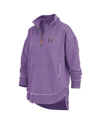 Women's Purple Washington Huskies Northfork Sojourn Poncho Quarter-Zip Sweatshirt