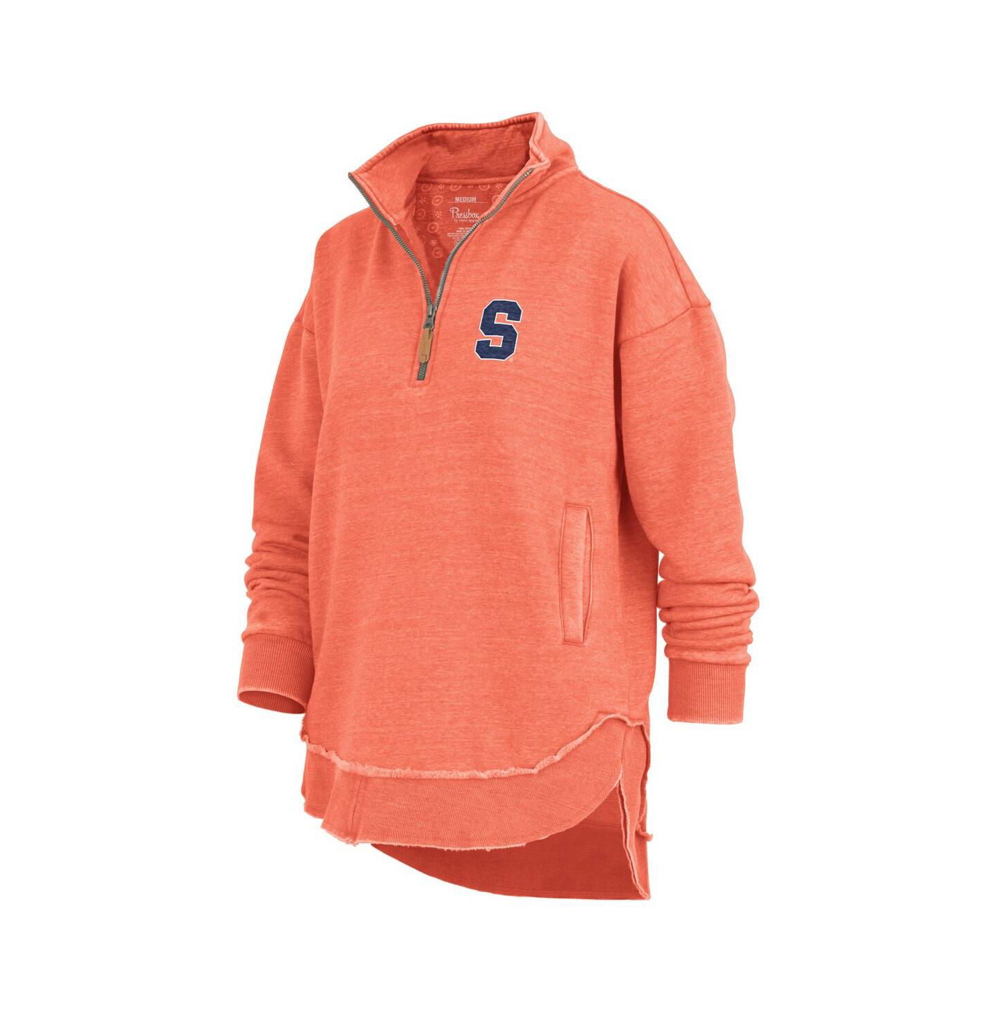 Женские толстовки Pressbox Orange Syracuse Orange Northfork Sojourn Poncho Quarter-Zip — фото 3