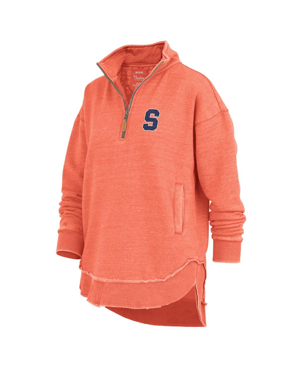 Pressbox Women's Orange Syracuse Orange Northfork Sojourn Poncho Quarter-zip Sweatshirt In Orange