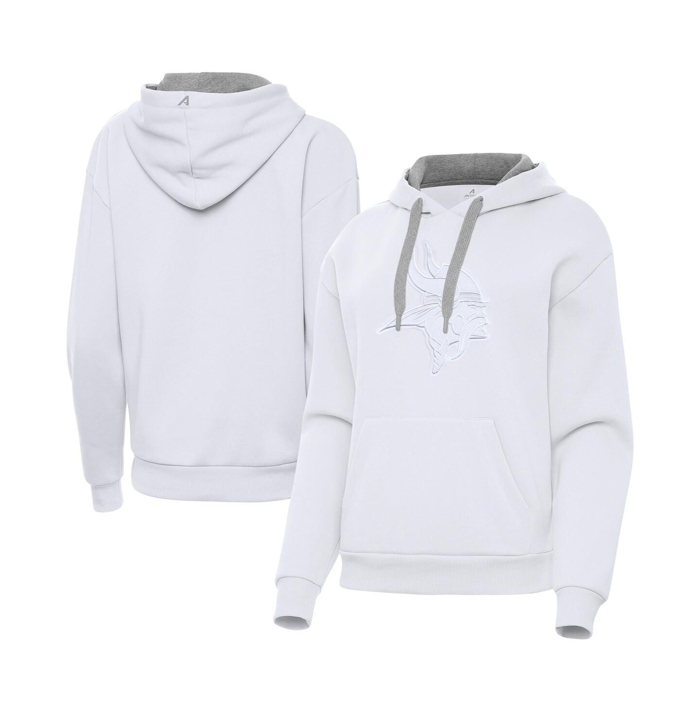 Женское худи Antigua White Minnesota Vikings Victory Pullover — фото 1