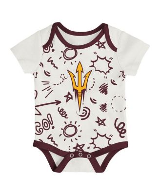 Baby Boys and Girls 3-Pack Arizona State Sun Devils All Day Play Bodysuit Set