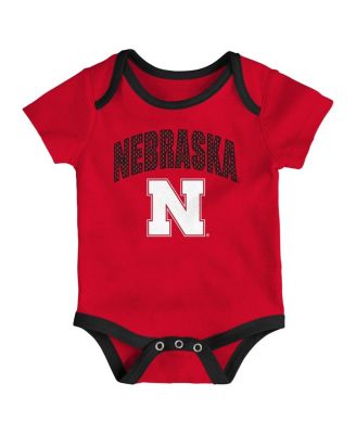 Baby Boys and Girls 3-Piece Nebraska Huskers All Day Play Bodysuit Set