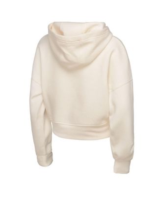 Girl's Big Boys and Girls Cream Tennessee Volunteers Oversized Blitz Cropped Pullover Hoodie