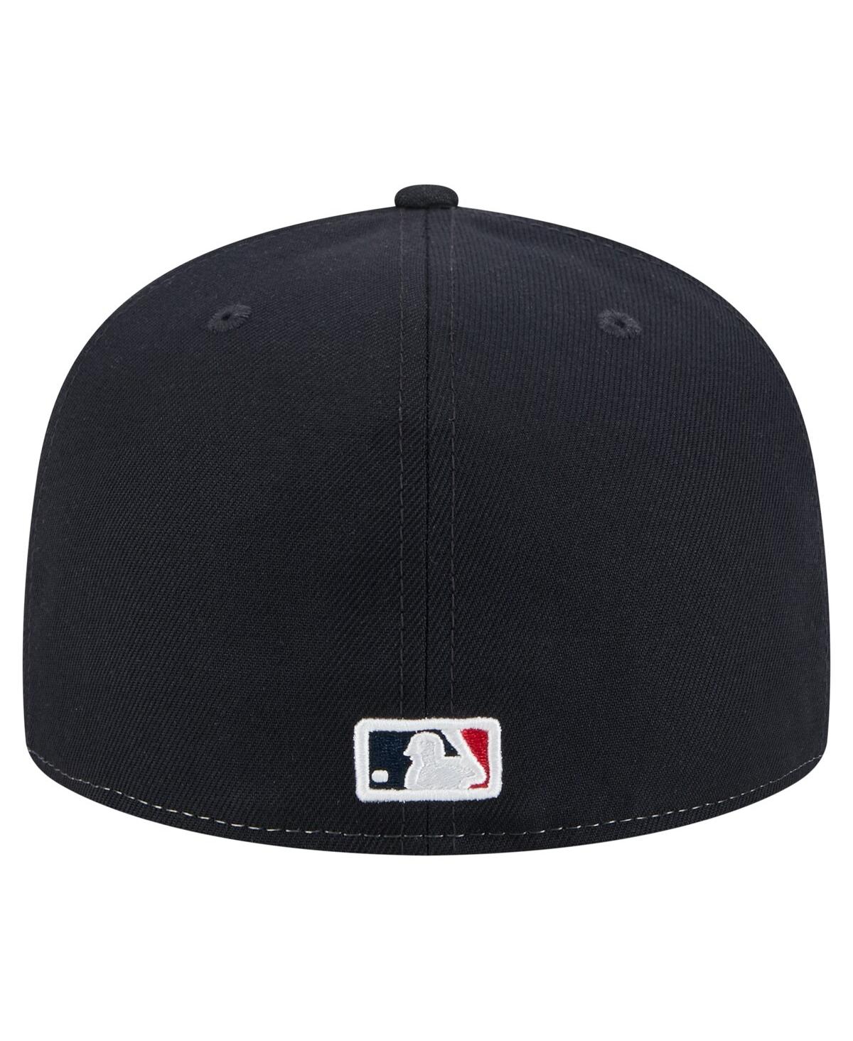 New Era Men's White/navy Atlanta Braves Repeat 59fifty Fitted Hat In Multi