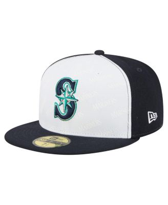 New Era - Men's White/Navy Seattle Mariners Repeat 59FIFTY Fitted Hat