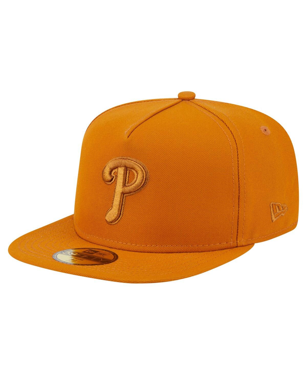 New Era Men's Orange Philadelphia Phillies Color Pack A-frame 59fifty Fitted Hat