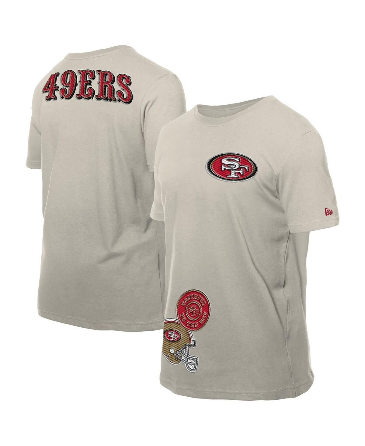 New Era Men's Light Beige San Francisco 49ers Multi Patch T-shirt In Neutral
