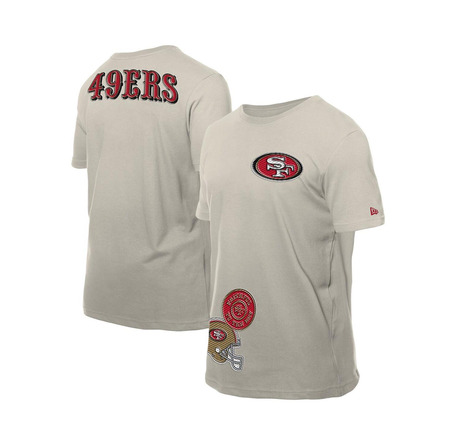 Men's Light Beige San Francisco 49ers Multi Patch T-Shirt