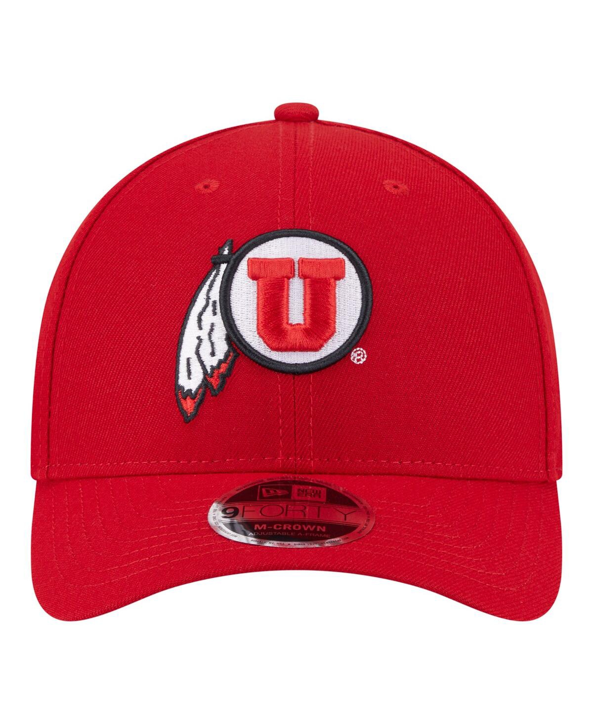 New Era Men's Red Utah Utes Team Collective 9forty M-crown Adjustable Hat In Red