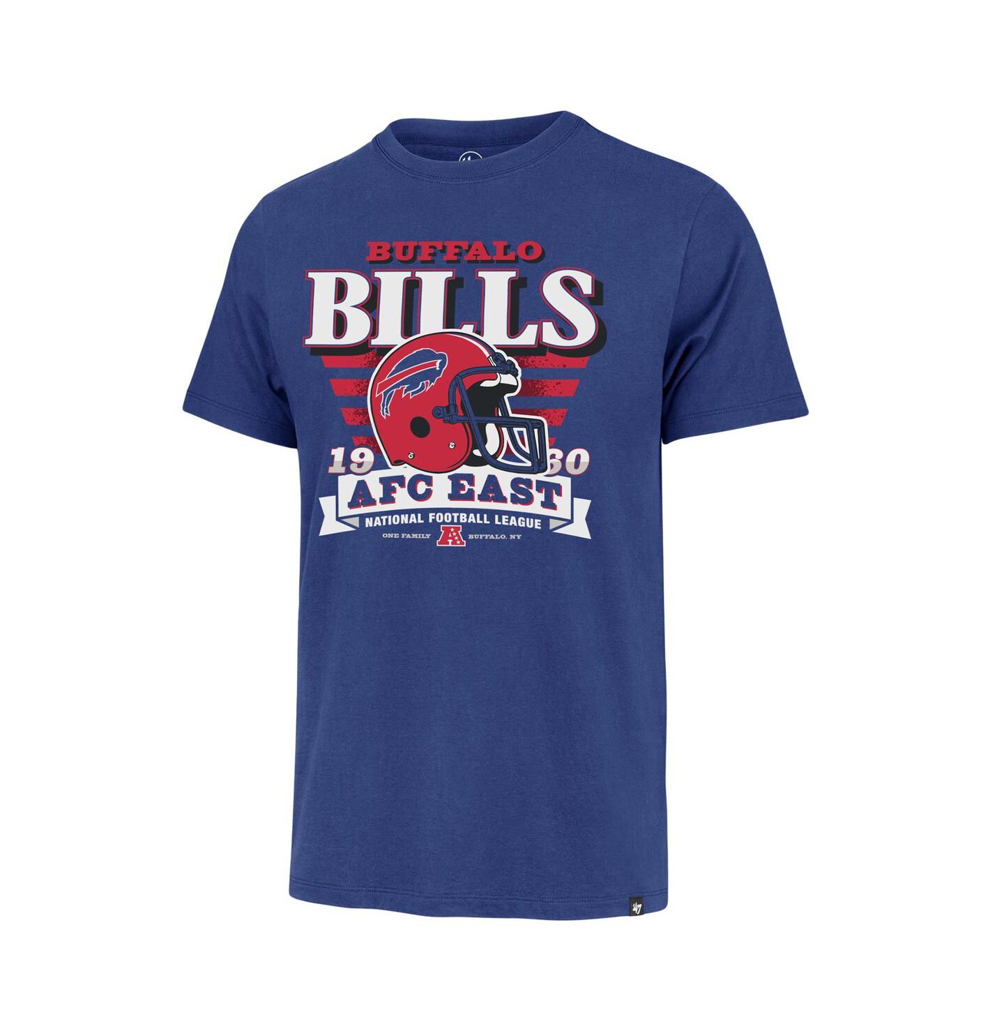 Мужская футболка '47 Brand Royal Buffalo Bills Stripe Splash Franklin Throwback — фото 3