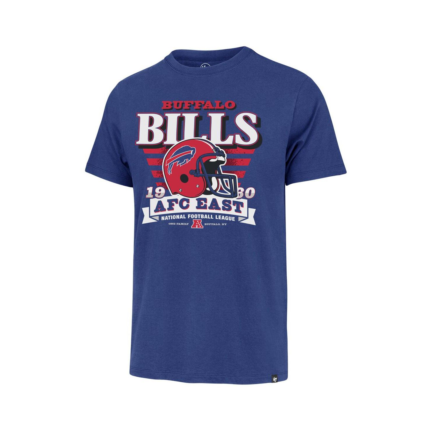 Men's Royal Buffalo Bills Stripe Splash Franklin Throwback T-Shirt