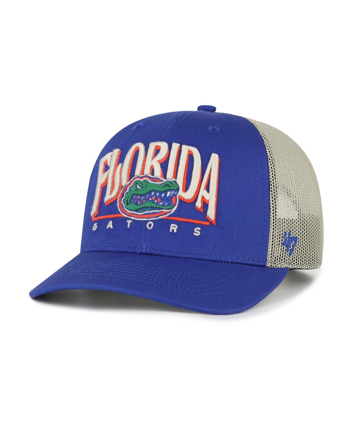 47 Brand Men's Royal Florida Gators Arid Adjustable Trucker Hat In Blue