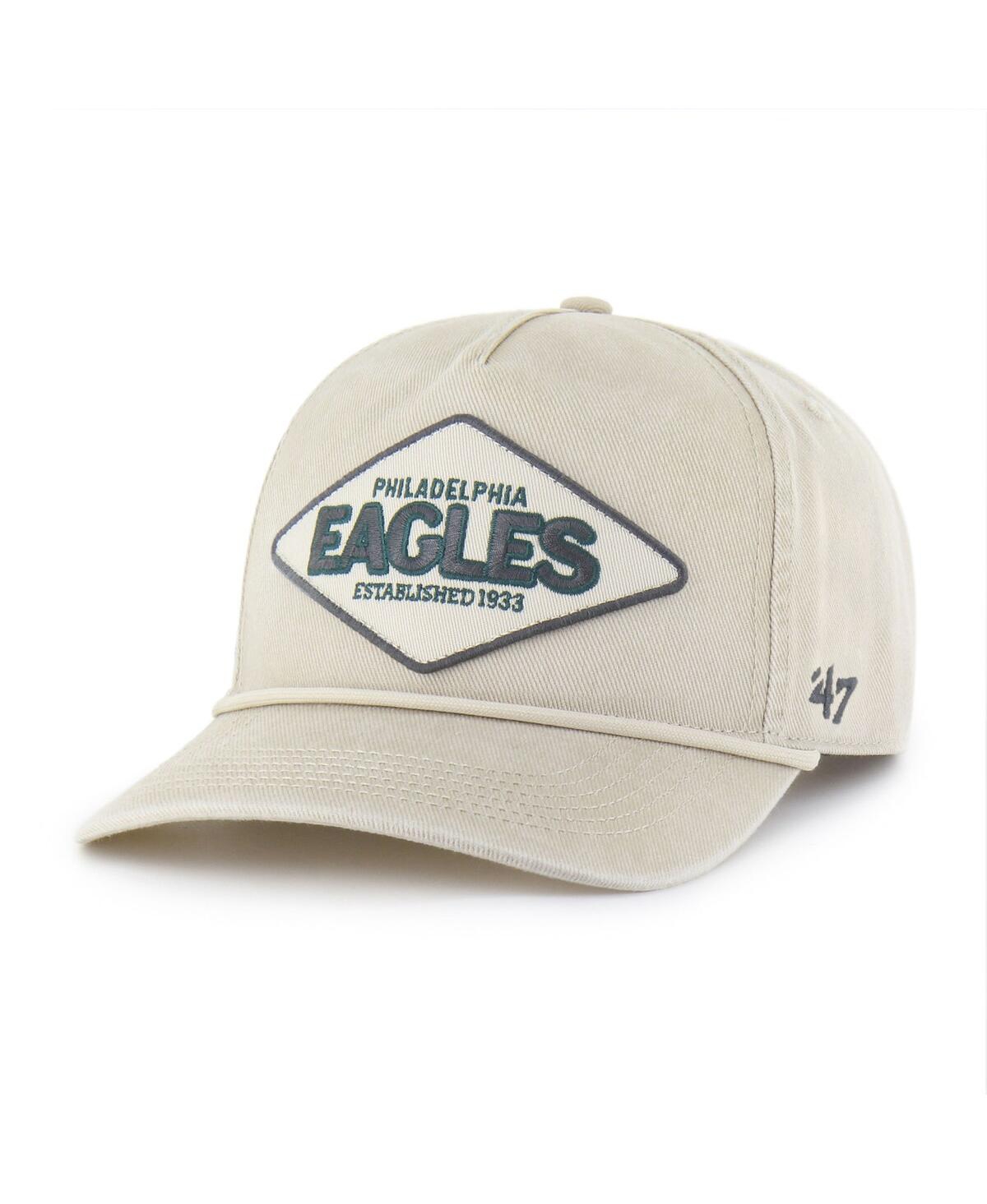 47 Brand Men's Khaki Philadelphia Eagles Cairn Hitch Adjustable Hat In Brown