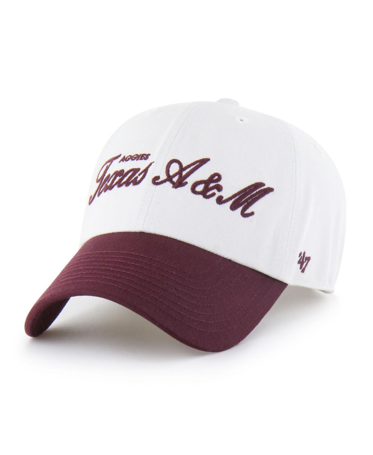47 Brand Men's White Texas A&m Aggies Contemporary Basics Foundation Clean Up Adjustable Hat In White