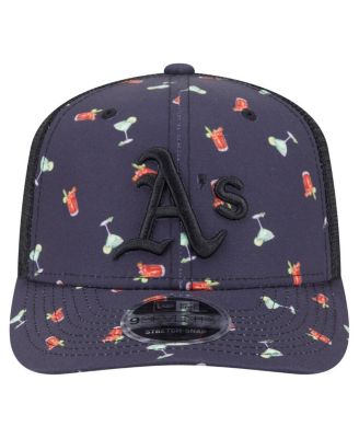 Men's Black Athletics Adventure Drinks Pattern 9SEVENTY Stretch-Snap Hat